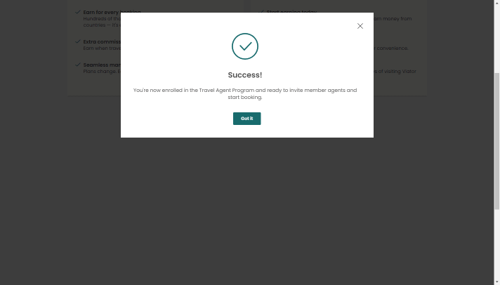 registration complete