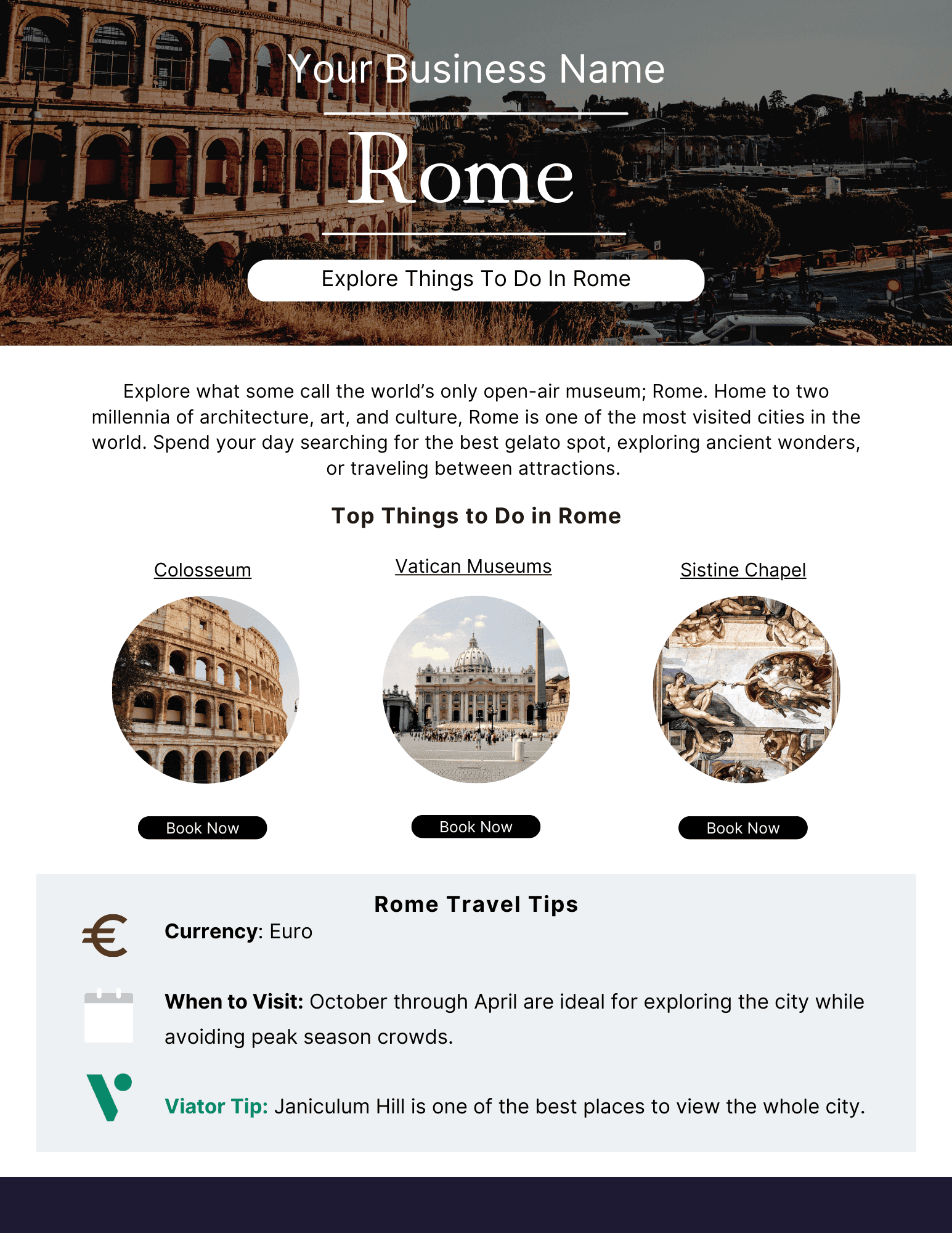 Viator Travel Agents Destination Guides